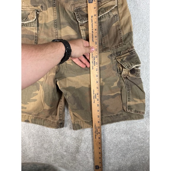 Abercrombie and Fitch Adirondack Y2K 33* Camo Military Paratrooper Cargo Shorts - Picture 8 of 10